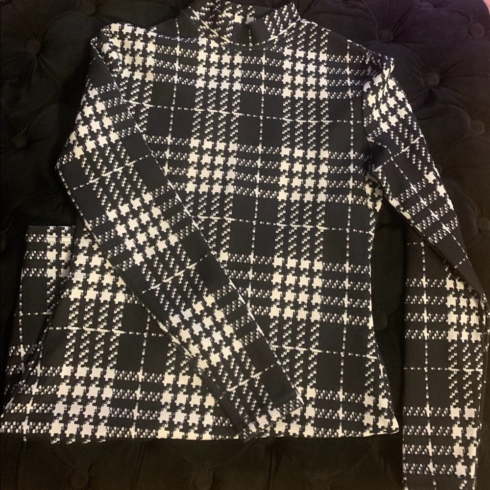 Houndstooth mini dress